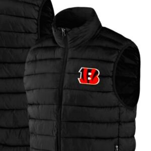 Cincinnati Bengals Sleeveless Puffer Vest Jacket Winter Coat NWT